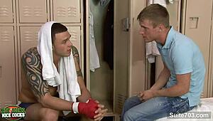 Sexy Jocks Sucking Their Large Cocks!