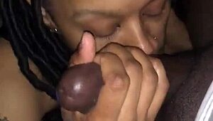 pretty girl sucking big black cock