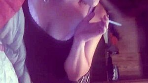 Smoking Hot Babe Teases with Sultry Blowjob Skills