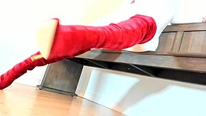 Jerk off to my catsuit and boots domination!