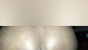 She says, look at this black big booty babe with her shaved pussy