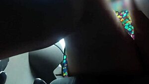 So, you can totally see her tight panties under that skirt.