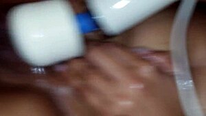 Watch my wife tease in lingerie with her vibrator?