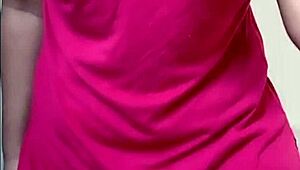 my wife showing off on webcam