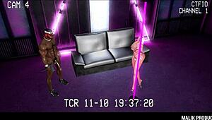 Malik fucks his blonde stripper hard, ripping her clothes.