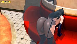 Hentai 3D Hotel Receptionist Gets Fucked Doggy by Big Guy at Lobby and Creampied