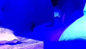 hey, watch this amateur black couple sucking cock in the blacklight room! it's so hot 🔥