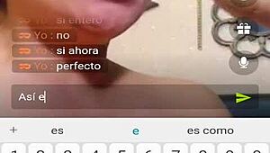 she takes it deep in her throat on webcam.