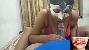 She gives a blowjob to pay the fees in lingerie