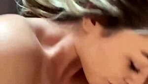 i watch the hot blonde sucking my dick passionately
