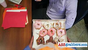 Gay Uniformed Worker Receives Anal In Office