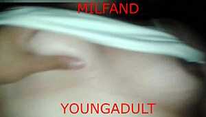 Fucking a mature milf hard in the bedroom, leading to intense orgasm.