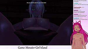 hey guys, vtuber diving into monster girl island part 1 with wild hentai action, let’s go! 😜