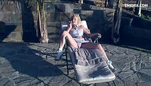 hey, this blonde slut gets fucked hard