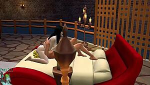 Hinata and Naruto share their first intimate encounter in hentai style