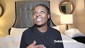 fresh ebony newbie lashay shorty shows phat booty pussy