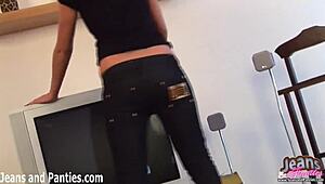 i barely managed to fit in these super skinny jeans