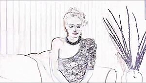 Liz Ashley warms up and strips