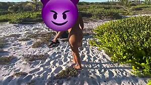 i met this latina chick on the beach and took her to the dunes