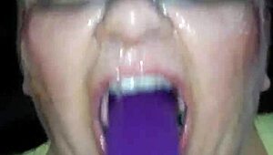 Ms. TL, your fat BBW throat takes that dildo so deep with toys, she says.