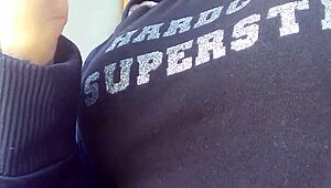 Blonde pornstar nude with big tits smoking in erotic fetish scene