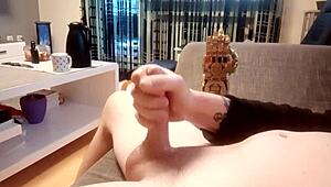 Milf Gives Passionate Handjob Leading to Intense Cumshot