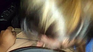 Young amateur sucks cock in truck blowjob