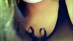 Stepsister shows hot pussy in lingerie dance