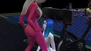 Pretty Shemales Dmonika And Jane Engage In Intense Physical Activity