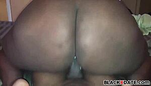 creamy chocolate booty riding hard in homemade scene