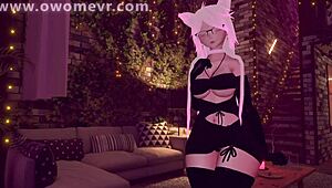Your sexy Airbnb hostess seduces and fucks you hard for a 5-star rating in VRChat ERP.