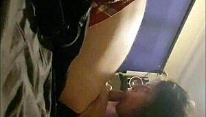 Sexy brunette teresa performs deepthroat and swallow on pocket rocket