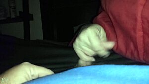 Sarah Gives Intense Handjob to Hard Cock