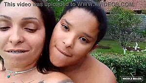 Latina maid joins sensual pool party, gets assfucked by husband in lingerie