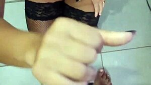 Husband's wife exhausted when visitor arrives, watch what he does with the submissive married lady