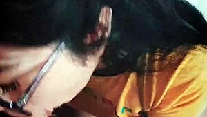 argentinian babe receives hot cum facial after blowjob