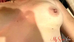 Masturbating with a clit vibrator brings Lexie to intense orgasm at home.