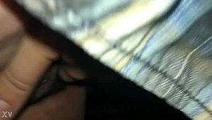 That white bbw babe is pissing and rubbing her clit right outside, so naughty!