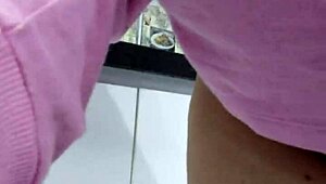 Beautiful Chloe, a cute BBW, plays in her kitchen. Fingering her pussy to squirting orgasm, part 2.