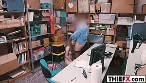 Playing with his dick for theft