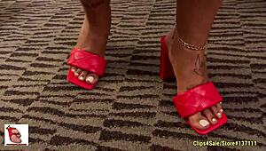 Ebony Footjob JOI with Dry Soles ASMR 😍