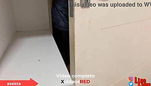 hey, spying on a hot babe showering... guess what happened next?