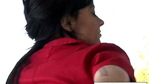 Vanessa feels intense pleasure fucking a black cock