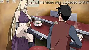 In the world of anime, Ino has a narrative encounter at the ramen shop.