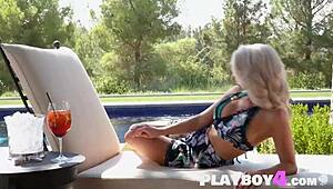 blonde milf veronika skylee shows perfect big booty outdoors