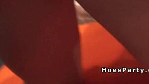 Foursome party at indoor pool with friends