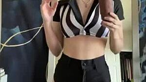 the perfect blonde in a casual setting