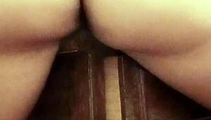 young woman slowly rubs her wet pussy in solo masturbation video