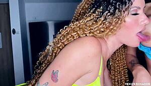 i wonder what 2 lesbians will do wit a cock in this group threesome