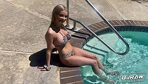 bjraw linzee ryder gives epic lip service with big tits bouncing! wow, that blonde handles monster cock!